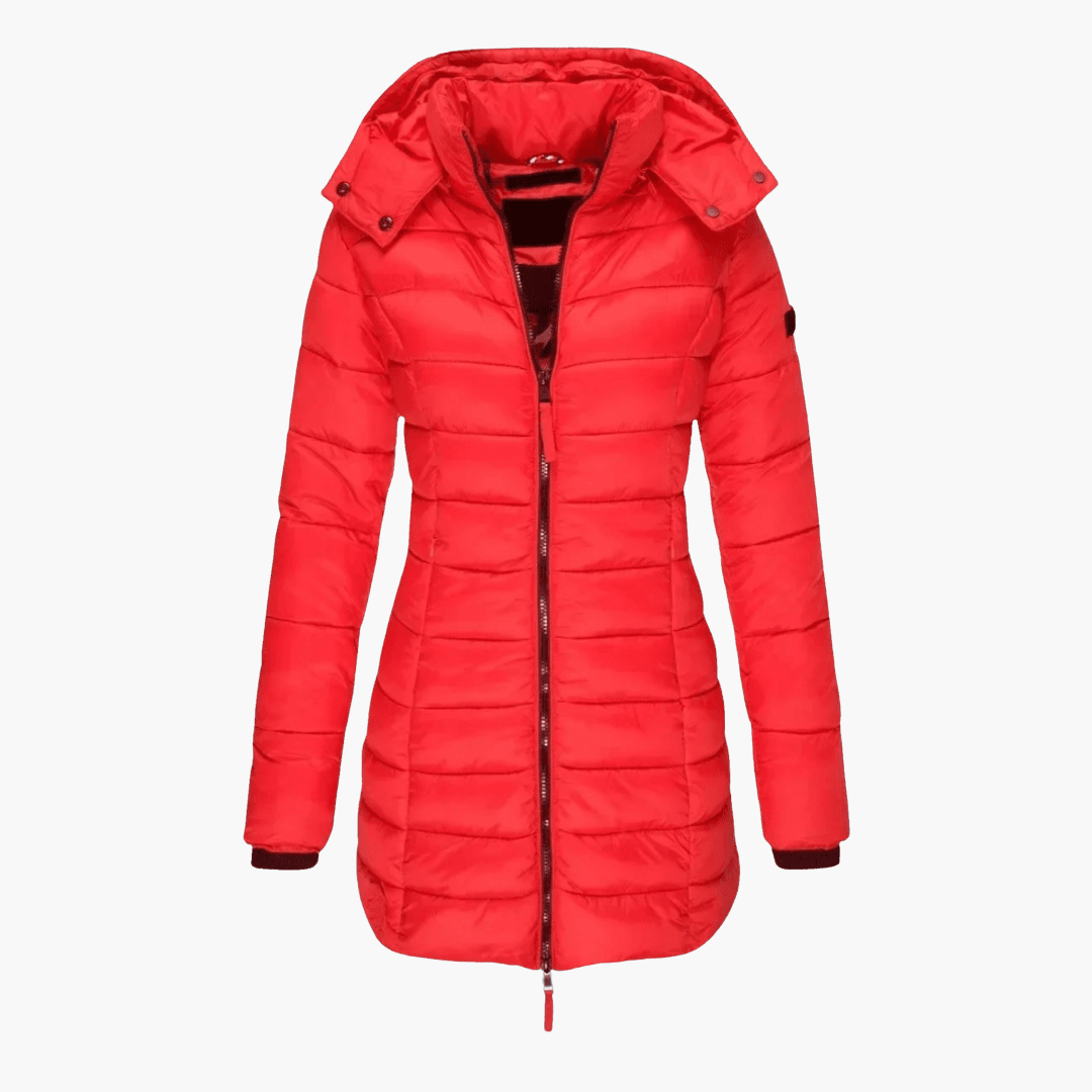 Amara | Women's Hooded Quilted Tailored Puffer Coat