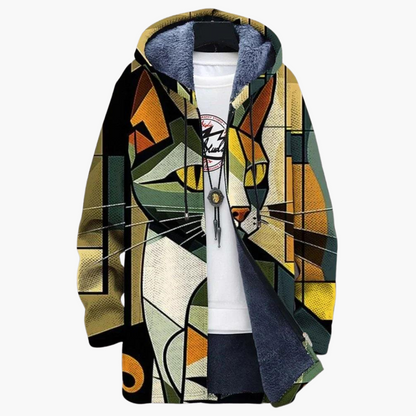 Milo | Women's Zip-Up Hooded Fleece-Lined Graphic Jacket