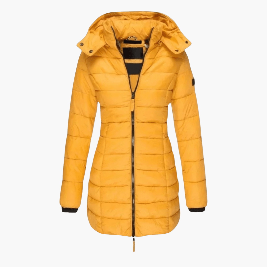 Amara | Women's Hooded Quilted Tailored Puffer Coat