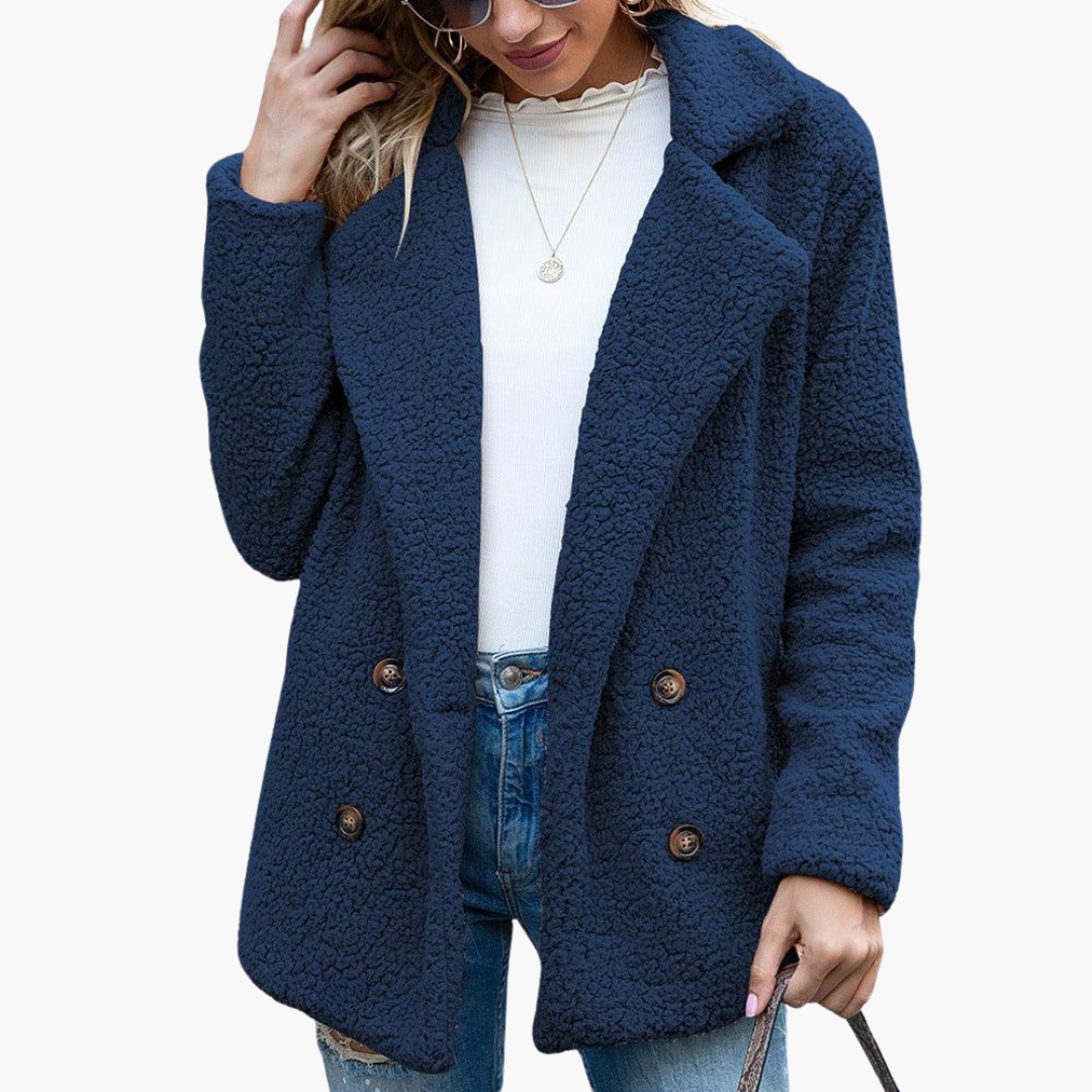 Amara | Women's Oversized Teddy Lapel Collar Jacket