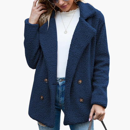 Amara | Women's Oversized Teddy Lapel Collar Jacket