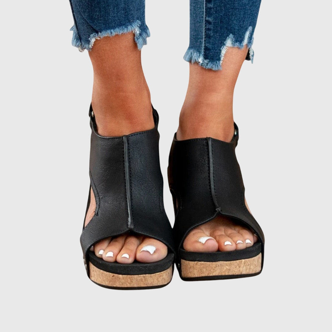 Adela | Wedge Sandals Orthopedic Platform Peep Toe Slip On