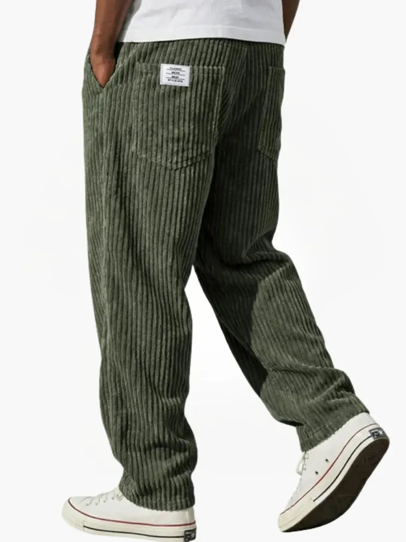 Rowan | Men's Corduroy Relaxed Fit Ribbed Trousers