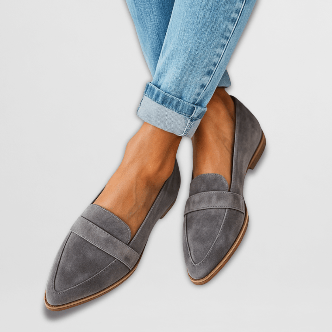 Helen | Loafers Pointed Toe Suede Slip On Orthopedic Flat