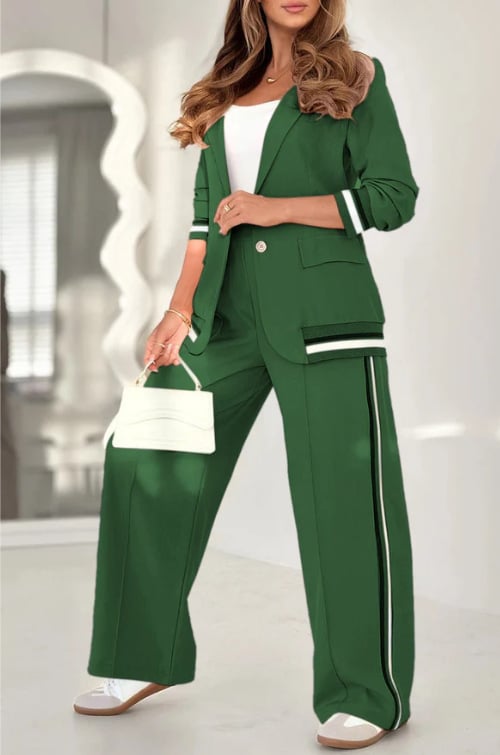 Marlowyne | Women's Tailored Wide-Leg Blazer Trouser Co-ord Set