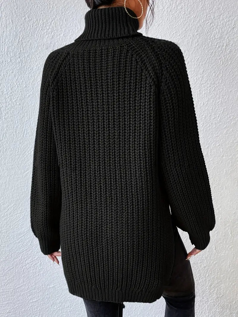 Marlowette | Women's Roll Neck Chunky Knit Oversized Jumper