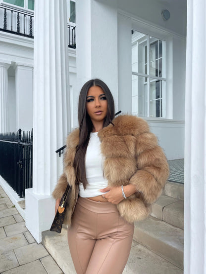 Beatrice | Women's Faux Fur Cropped Winter Coat