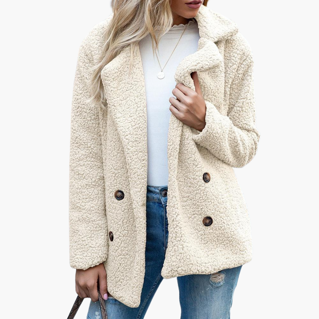 Amara | Women's Oversized Teddy Lapel Collar Jacket