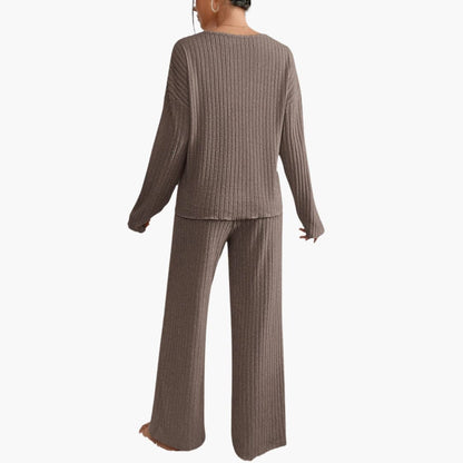 Marlowe | Women's Ribbed Knit Lounge Two Piece Set