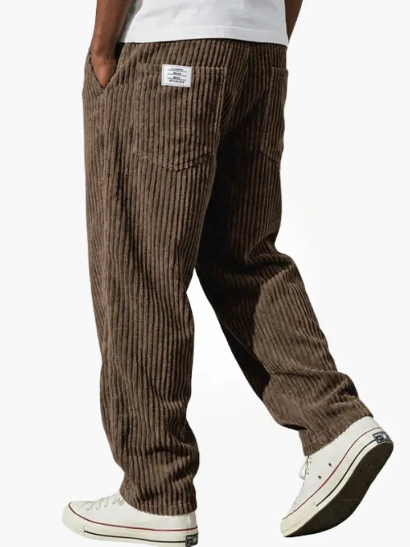 Rowan | Men's Corduroy Relaxed Fit Ribbed Trousers