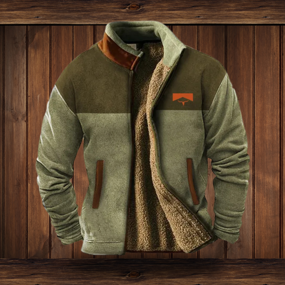 Grayson | Men's Western Aztec Print Zip-Up Fleece Jacket