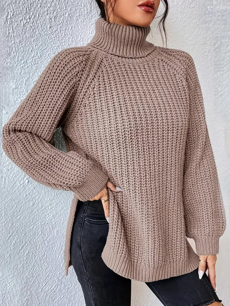 Marlowette | Women's Roll Neck Chunky Knit Oversized Jumper