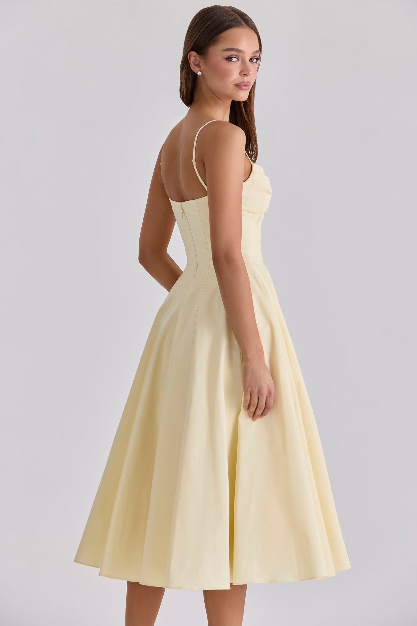 Seraphina | Women's Sweetheart Gathered-Bust Flared Midi Dress
