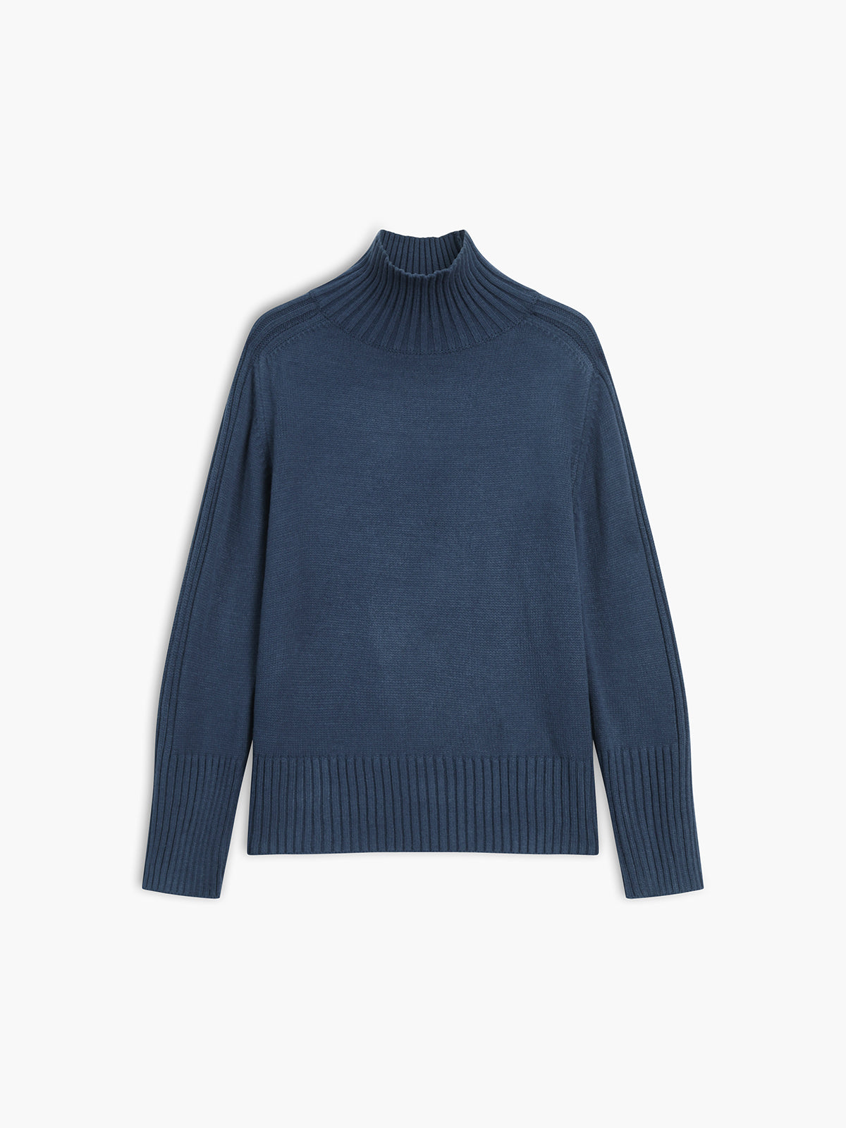 Isolvra | Women's Ribbed Roll Neck Oversized Knit Jumper