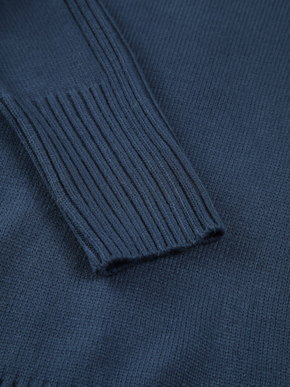 Isolvra | Women's Ribbed Roll Neck Oversized Knit Jumper