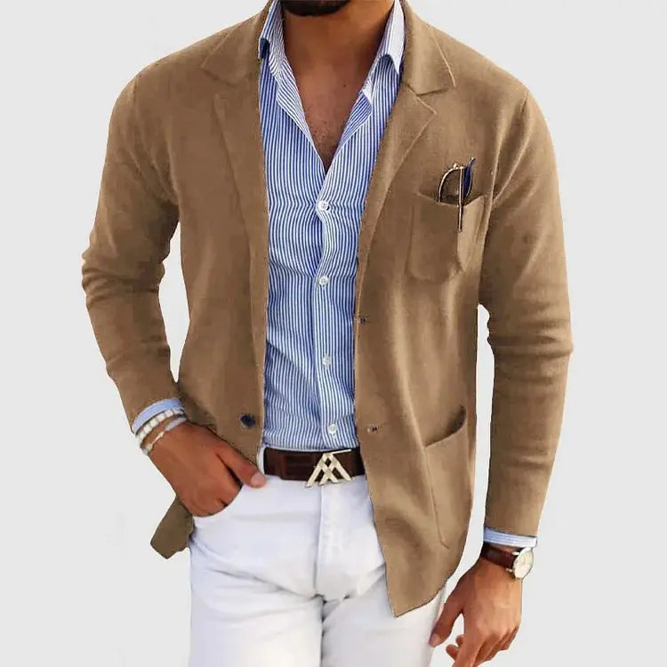 Sterling | Men's Knit Notched Lapel Smart Casual Blazer