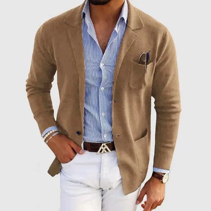Sterling | Men's Knit Notched Lapel Smart Casual Blazer