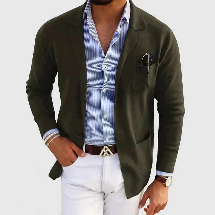 Sterling | Men's Knit Notched Lapel Smart Casual Blazer