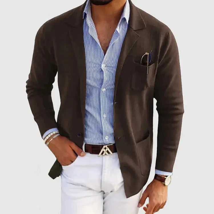 Sterling | Men's Knit Notched Lapel Smart Casual Blazer
