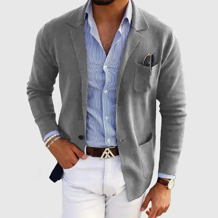 Sterling | Men's Knit Notched Lapel Smart Casual Blazer