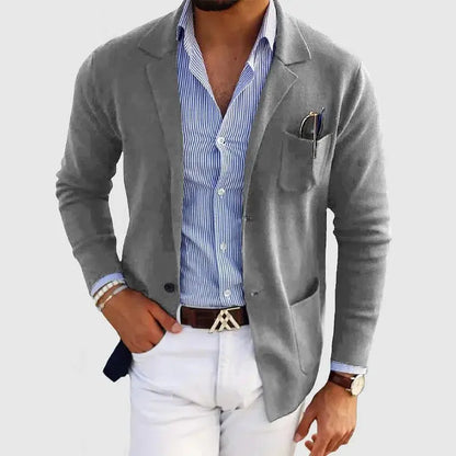 Sterling | Men's Knit Notched Lapel Smart Casual Blazer