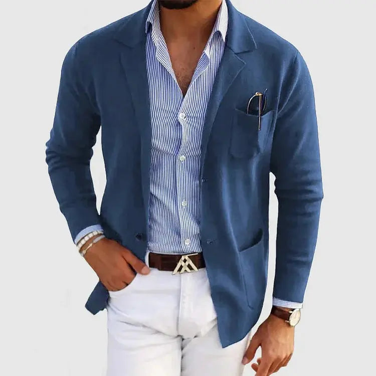 Sterling | Men's Knit Notched Lapel Smart Casual Blazer
