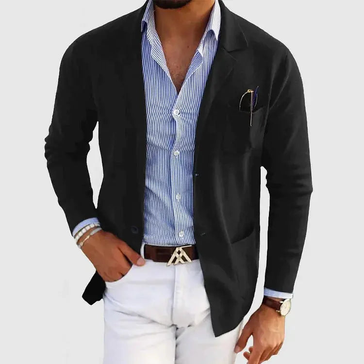 Sterling | Men's Knit Notched Lapel Smart Casual Blazer
