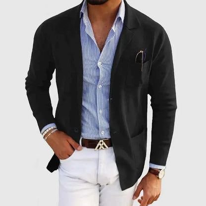 Sterling | Men's Knit Notched Lapel Smart Casual Blazer