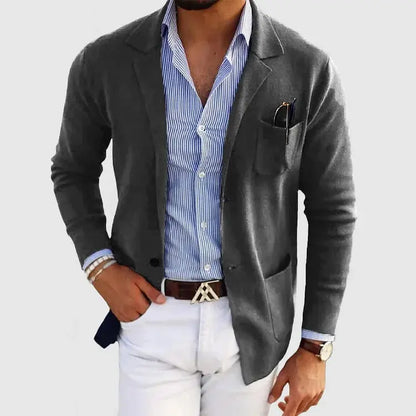Sterling | Men's Knit Notched Lapel Smart Casual Blazer