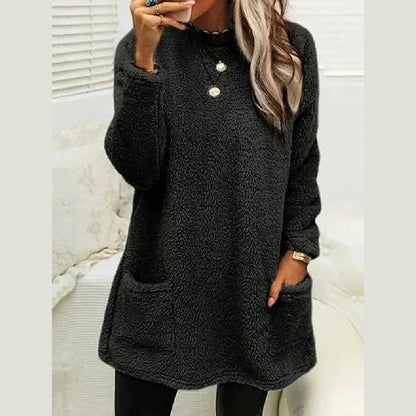 Sabine | Women's Fleece Longline Pocket Winter Jumper