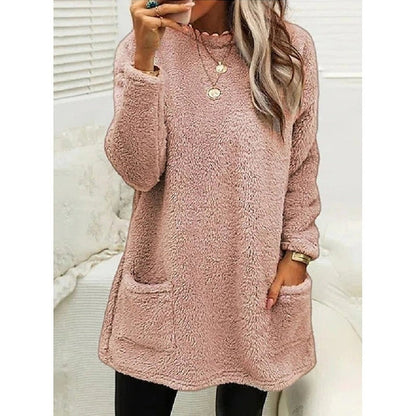 Sabine | Women's Fleece Longline Pocket Winter Jumper