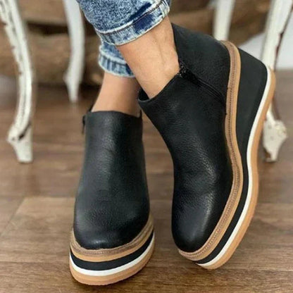 Halden | Women's Waterproof Side-Zip Platform Wedge Ankle Boot