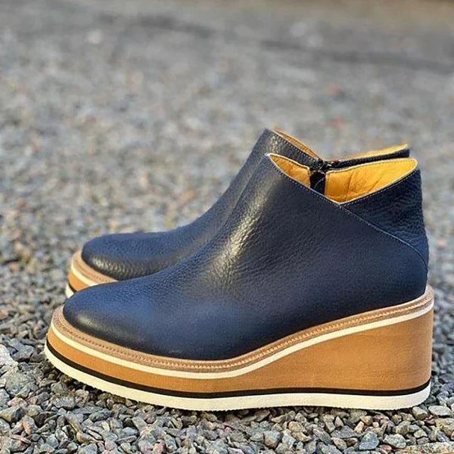 Halden | Women's Waterproof Side-Zip Platform Wedge Ankle Boot