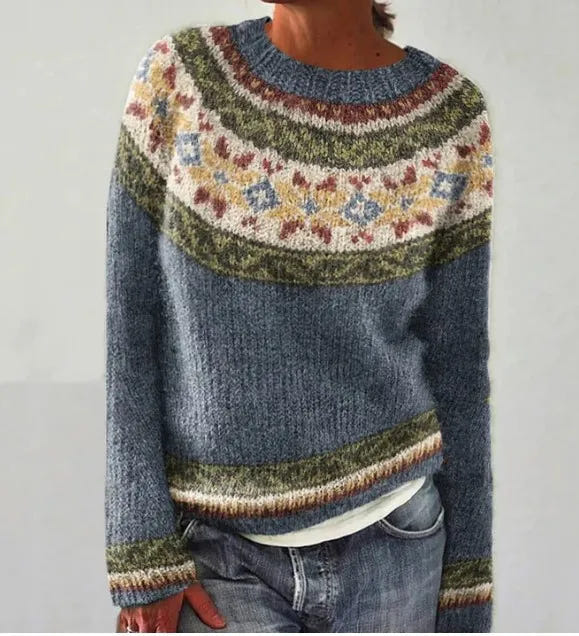 Astrid | Women's Fair Isle Colourful Patterned Knit Jumper