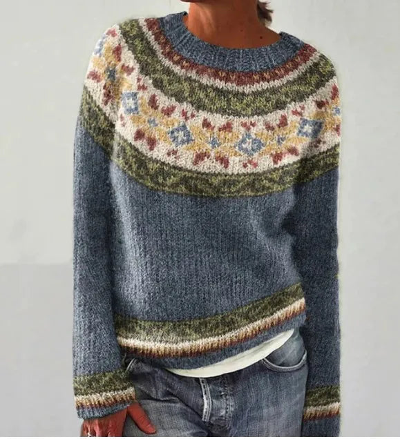 Astrid | Women's Fair Isle Colourful Patterned Knit Jumper