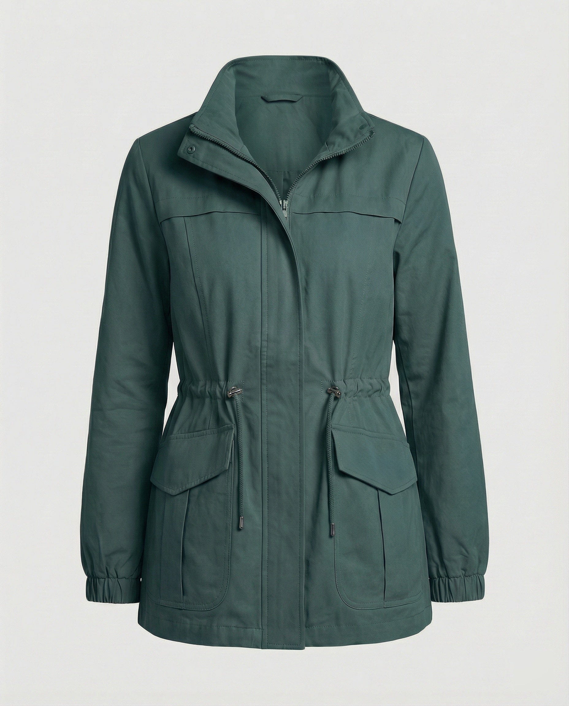 Marguerite | Women's Casual Utility Drawstring Waist Lightweight Jacket