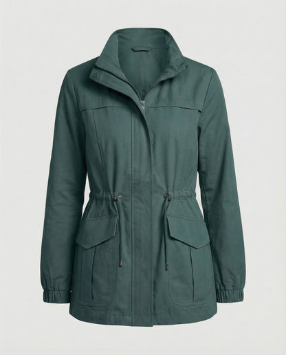 Marguerite | Women's Casual Utility Drawstring Waist Lightweight Jacket