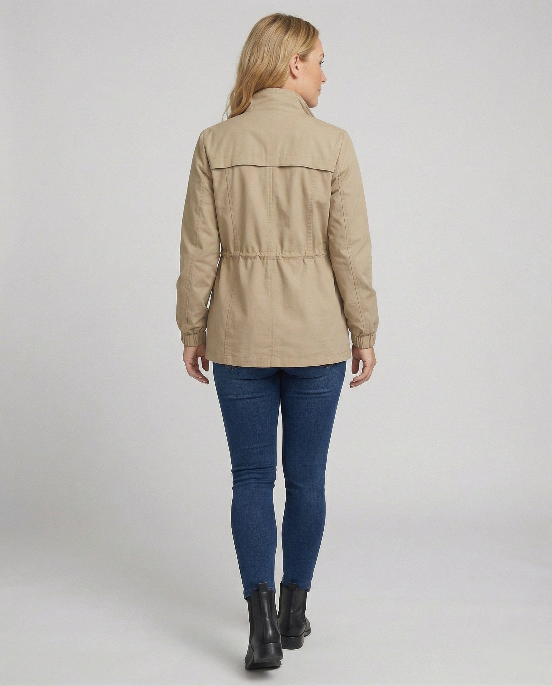 Marguerite | Women's Casual Utility Drawstring Waist Lightweight Jacket