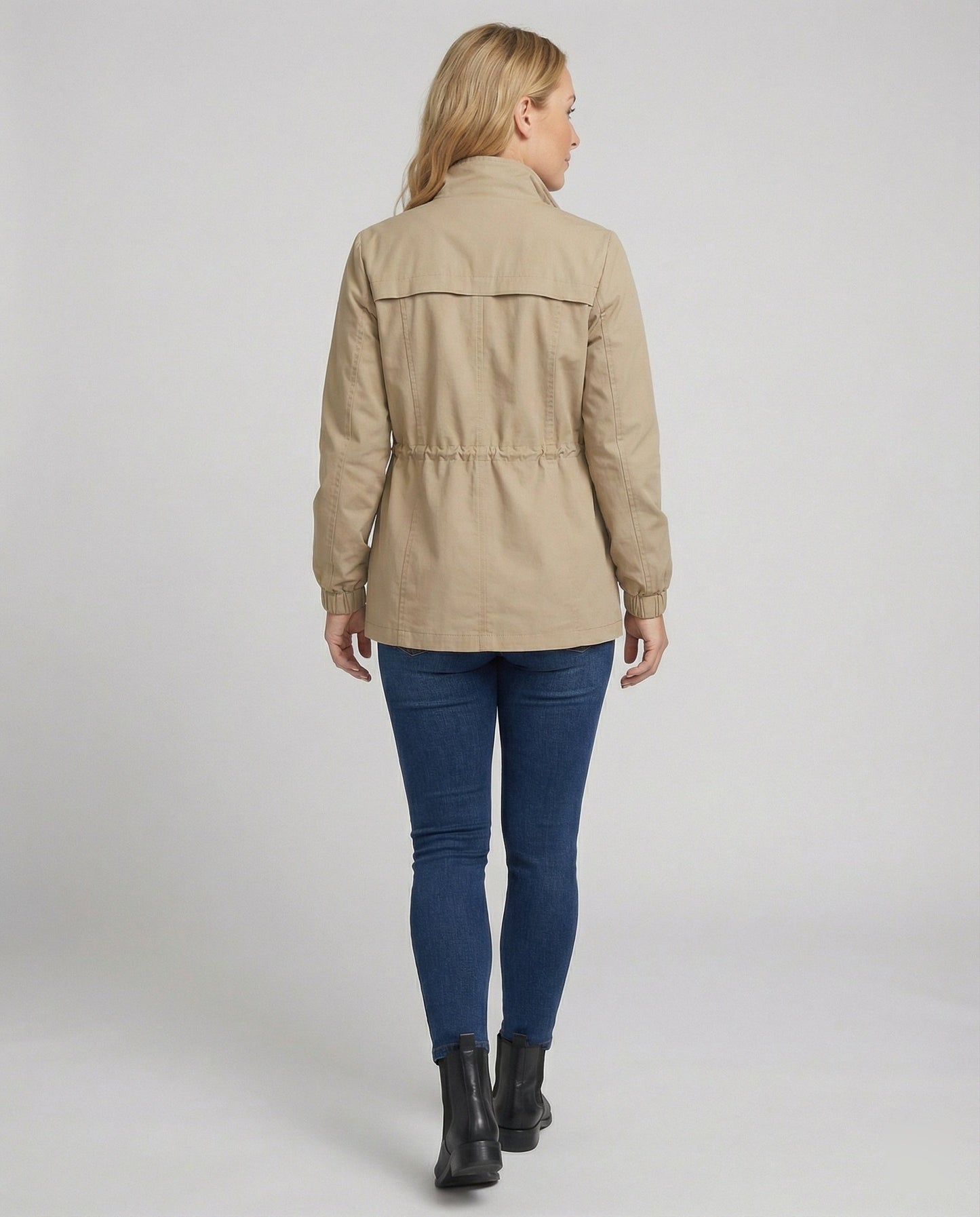 Marguerite | Women's Casual Utility Drawstring Waist Lightweight Jacket