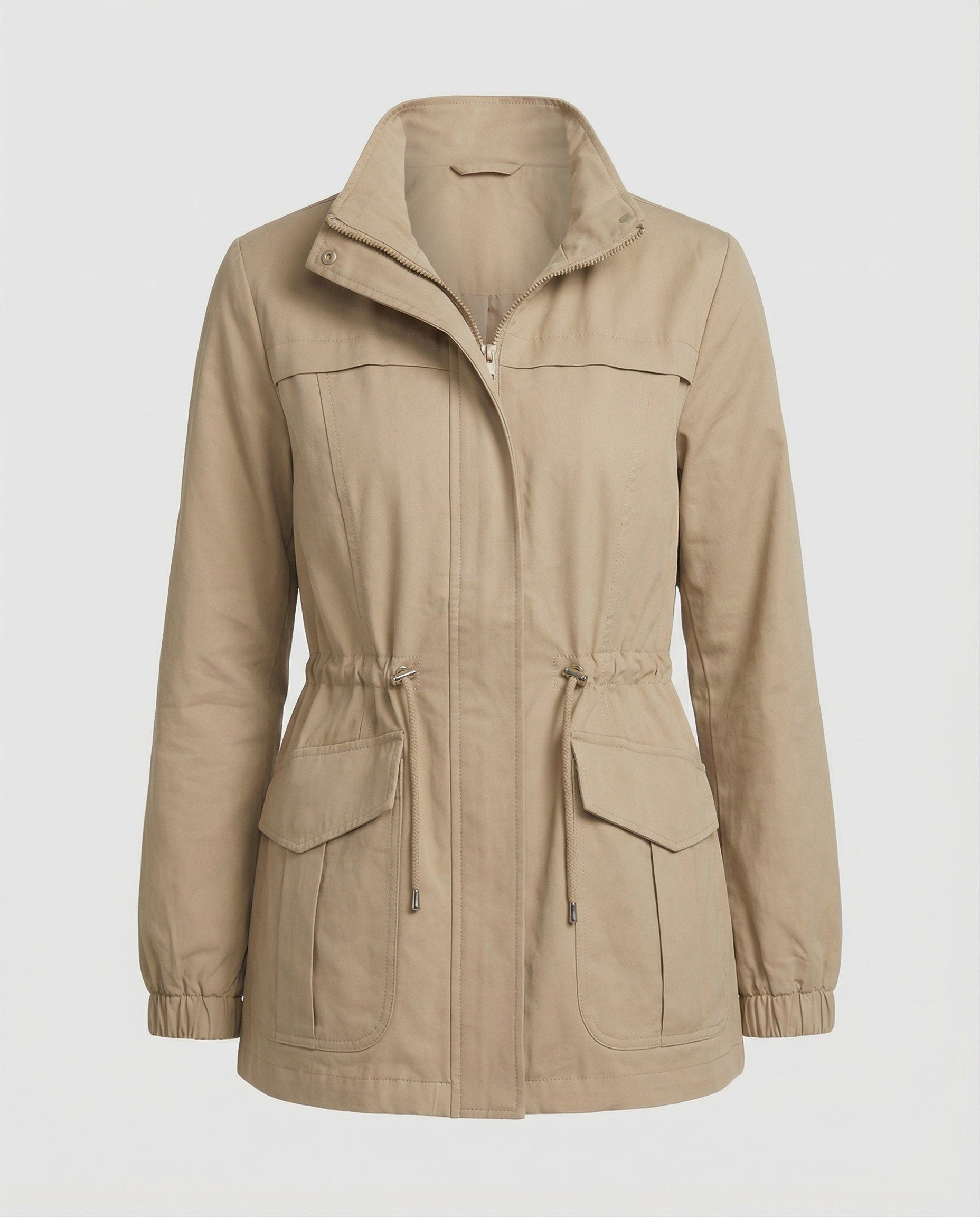 Marguerite | Women's Casual Utility Drawstring Waist Lightweight Jacket