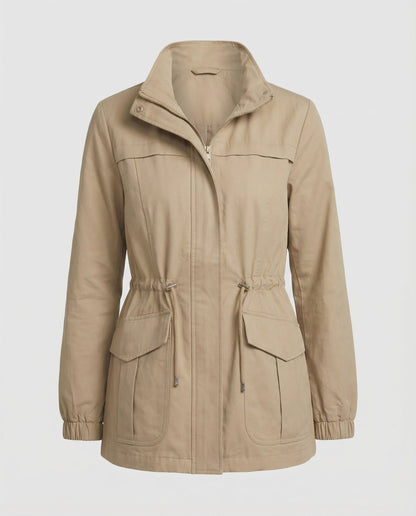Marguerite | Women's Casual Utility Drawstring Waist Lightweight Jacket