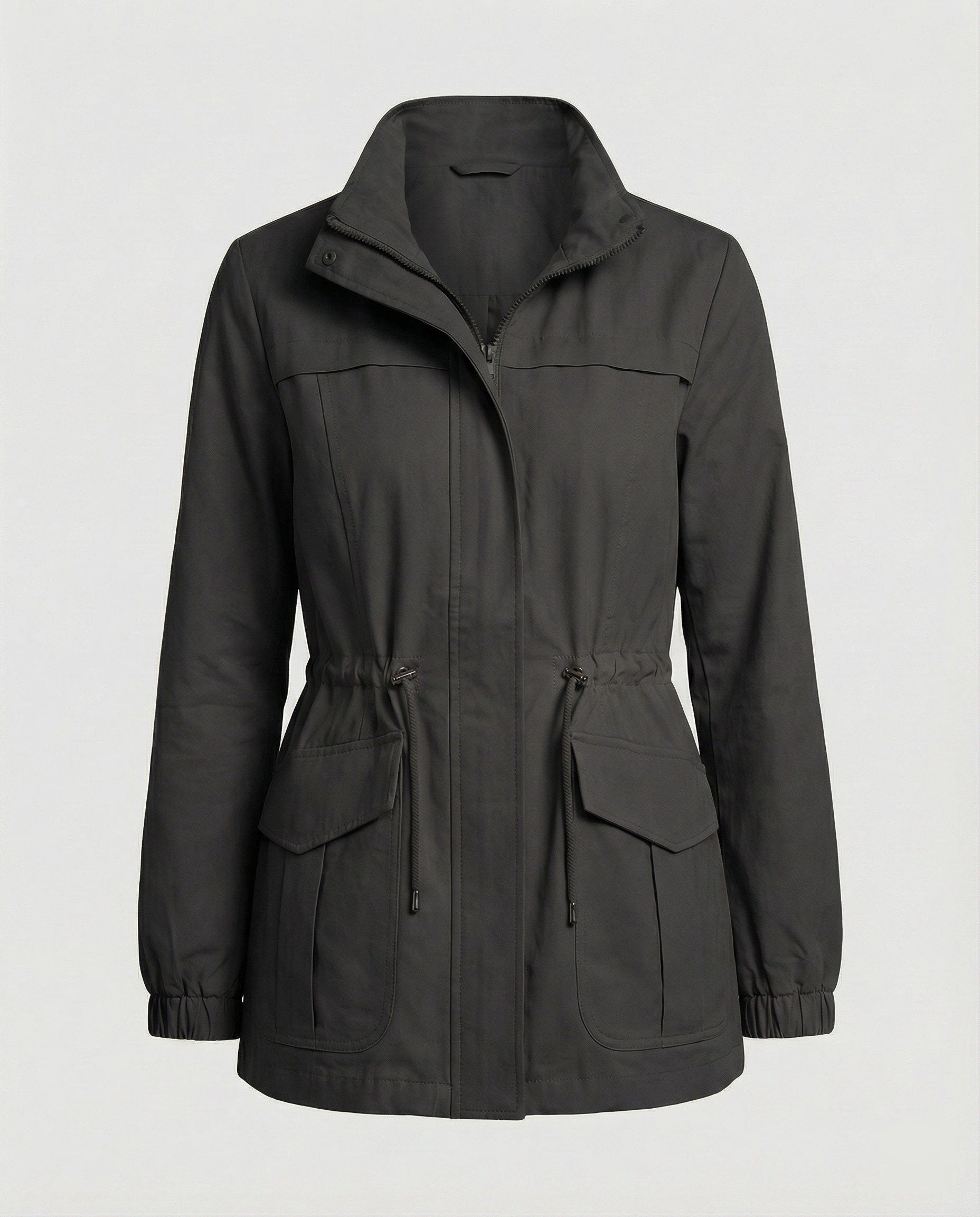 Marguerite | Women's Casual Utility Drawstring Waist Lightweight Jacket