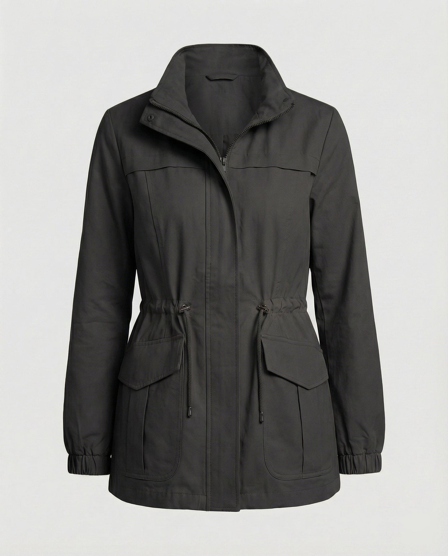Marguerite | Women's Casual Utility Drawstring Waist Lightweight Jacket