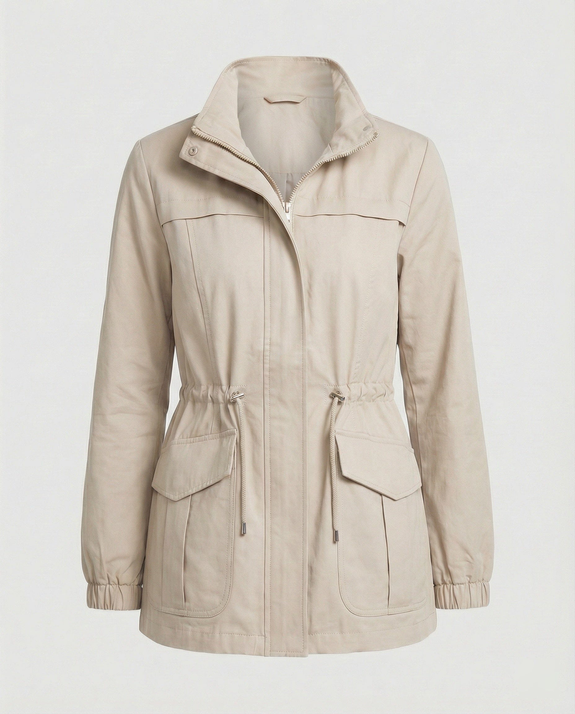 Marguerite | Women's Casual Utility Drawstring Waist Lightweight Jacket