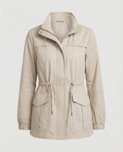 Marguerite | Women's Casual Utility Drawstring Waist Lightweight Jacket