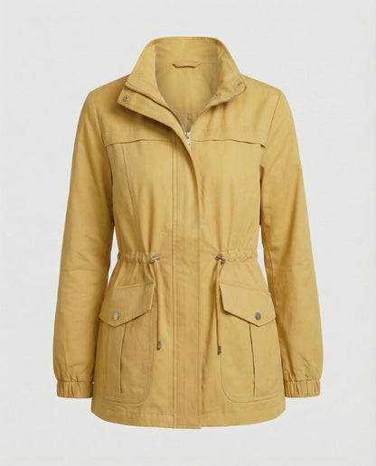Marguerite | Women's Casual Utility Drawstring Waist Lightweight Jacket