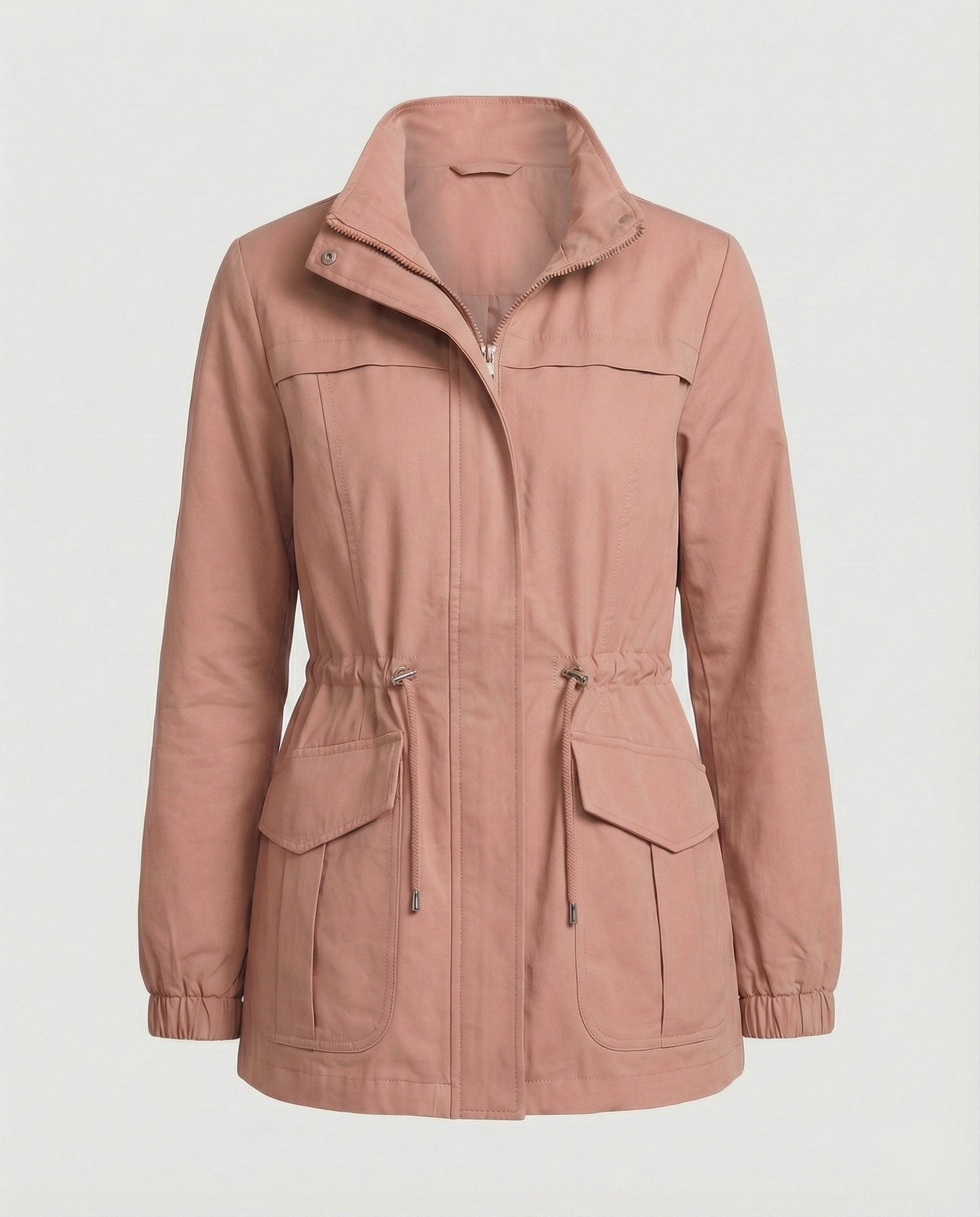 Marguerite | Women's Casual Utility Drawstring Waist Lightweight Jacket
