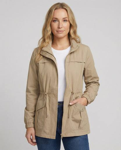 Marguerite | Women's Casual Utility Drawstring Waist Lightweight Jacket