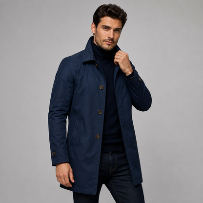 Bramfield | Men's Longline Tailored Button Front Overcoat