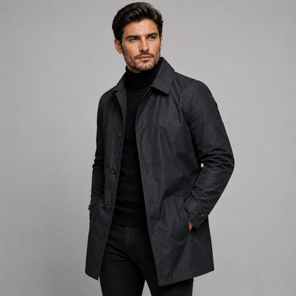 Bramfield | Men's Longline Tailored Button Front Overcoat